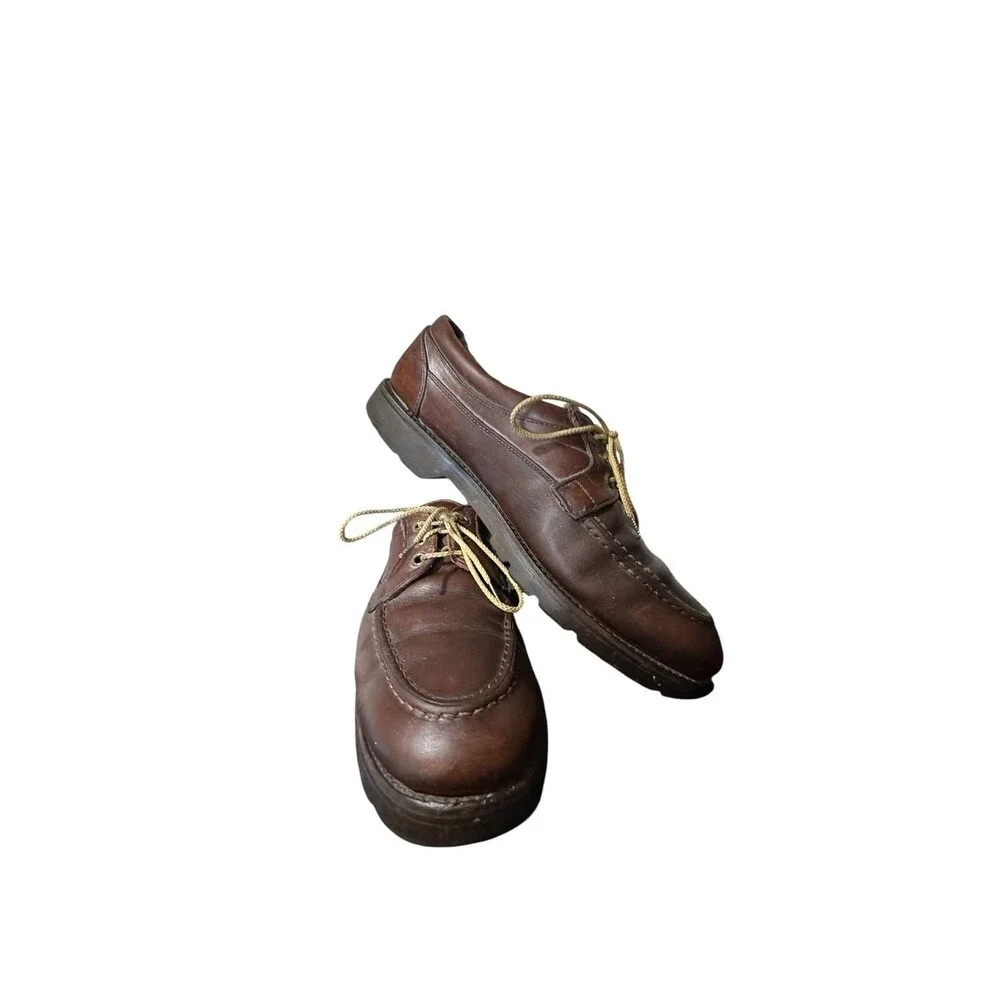 VTG Allen Edmonds Men's Brown Dress Shoes Split Toe Derby Made in USA Sz 11 AA